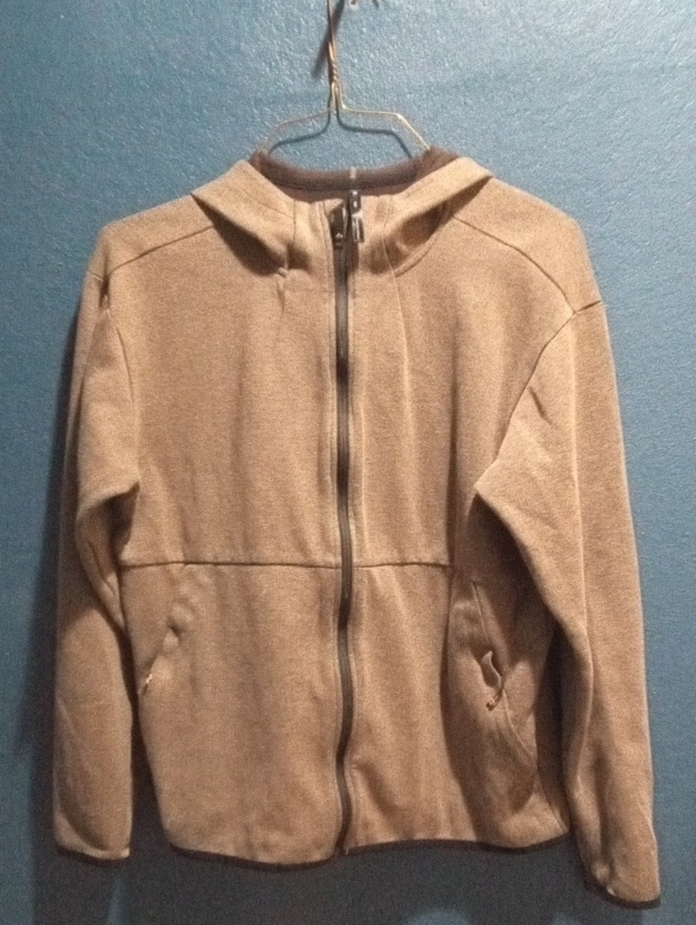 Men's Lightweight Hooded Windbreaker in Tan